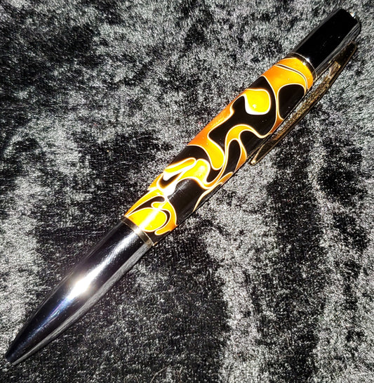 Streamline Orange and Black Twist Pen